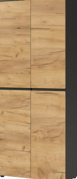 Aktenregal LISSABON 80 x 196 cm Graphit/ Navarra Eiche