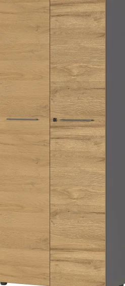 Aktenschrank ISORNO 2-türig 197 cm Graphitgrau/ Eiche