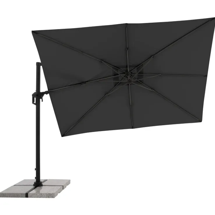 Ampelschirm 350 x 260 cm schwarz /anthrazit