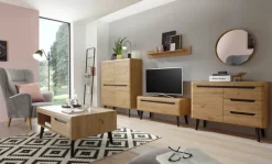 Anbauwand N6 TORGE 4-teilig 361 x 170 cm Eiche Artisan Dekor