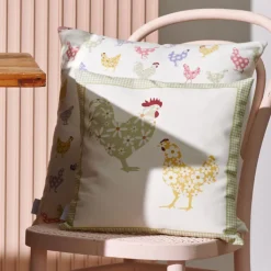 APELT Kissenhülle HAHN & HUHN 40x40cm mehrfarbig