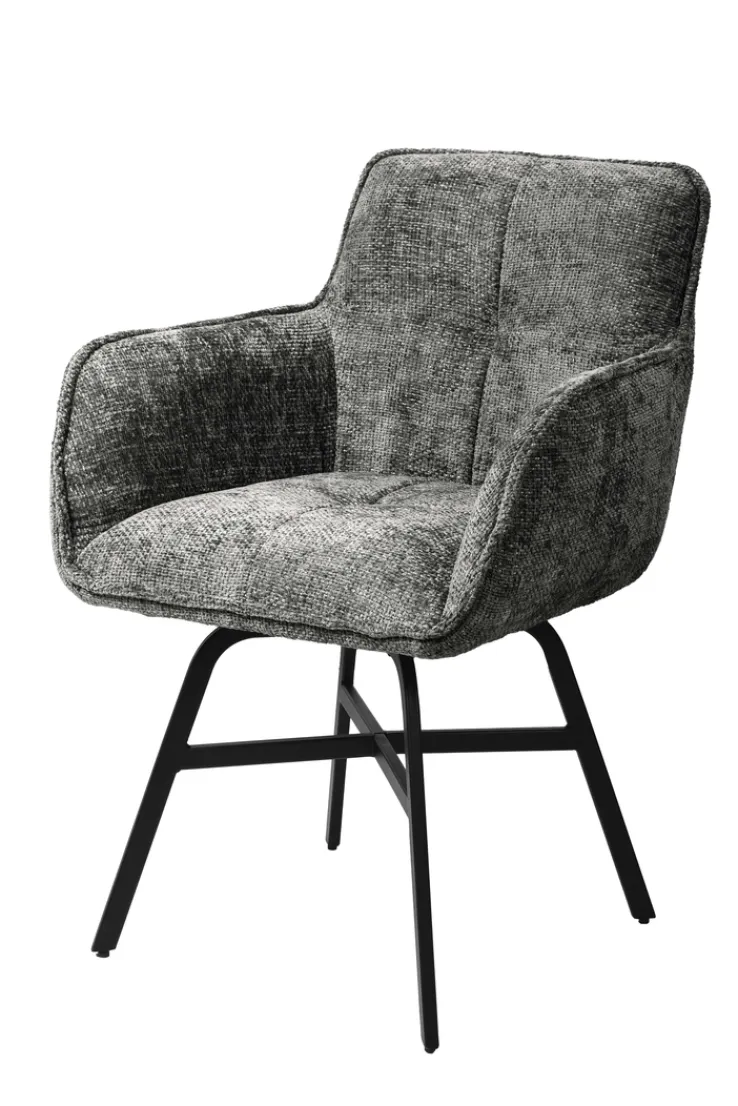 Armlehnenstuhl CARLOS dunkelgrau