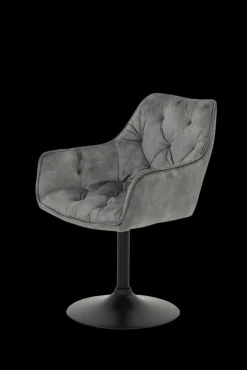 Armlehnstuhl BRITE grau/schwarz