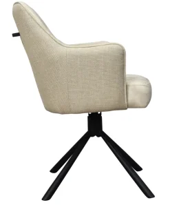 QUARTIER Armlehnstuhl ESTHER beige-braun/schwarz