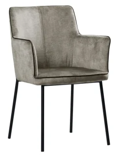 Armlehnstuhl FLORENCE I 2er Set grau