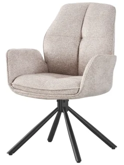 QUARTIER Armlehnstuhl LARA Webstoff cream