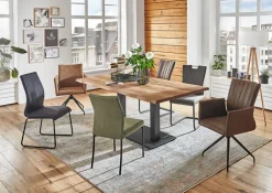 Armlehnstuhl MOKA 2er Set braun