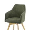 CASAVANTI Armlehnstuhl TOFANA grün/Eiche natur