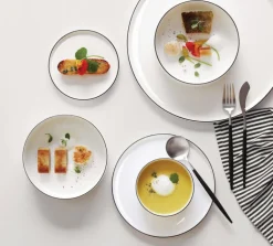 ASA Brotteller OCO ligne noire 6er Set 14,5 cm Keramik