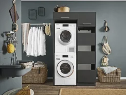 QUARTIER Aufsatzschrank MR. SAUBER 50 x 38 cm weiß