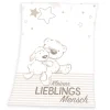 baby best Baby-Flausdecke LIEBLINGSMENSCH 75 x 100 cm weiß/beige