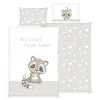 baby best Renforcé-Babybettwäsche KLEINER RÄUBER 100 x 135 cm grau/weiß