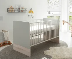 Babybett FIEN grau/ braun