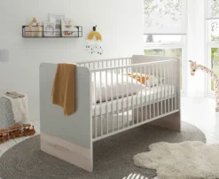 Babybett FIEN grau/ braun