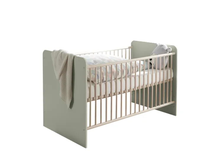 Babybett PRIZZI pastellgrün/ braun