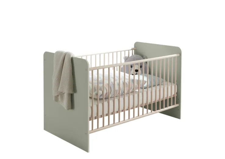 Babybett PRIZZI pastellgrün/ braun