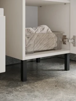 Bad Hochschrank SALINAS Kaschmir NB/ MDF foliert matt B/H/T ca. 34/190/34 cm