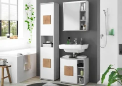 QUARTIER Bad Spiegelschrank SOLID weiß