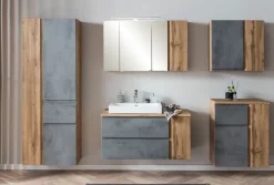 Bad-Hängeschrank GENT hellgrau/braun 65cm