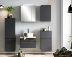 Bad-Midischrank BRÜGGE grau