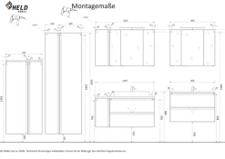 Bad-Midischrank GENT weiß/braun 65cm