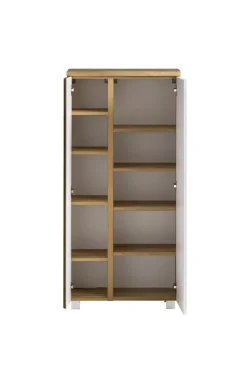 Bad-Midischrank GENT weiß/braun 65cm 2-türig