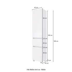 Bad-Seitenschrank BREGENZ grau