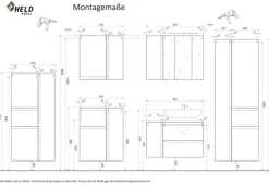 Bad-Seitenschrank GENT weiß/braun 65cm 2-türig