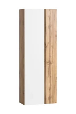 Bad-Seitenschrank GENT weiß/braun 65cm 2-türig