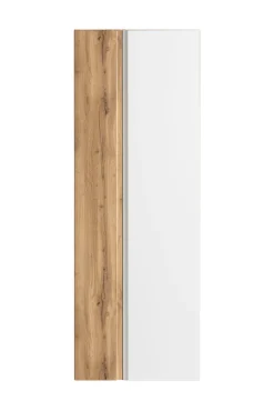 Bad-Seitenschrank GENT weiß/braun 65cm 2-türig