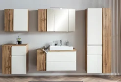 Bad-Seitenschrank GENT weiß/braun 65cm