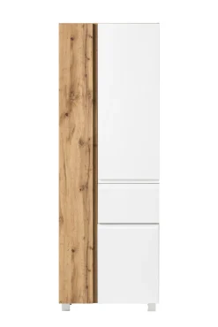 Bad-Seitenschrank GENT weiß/braun 65cm
