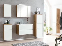 Bad-Spiegelschrank GENT weiß/braun 80cm