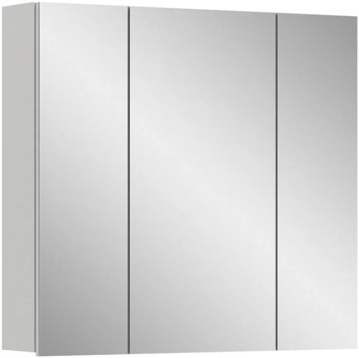 Bad-Spiegelschrank VIRA Weiß Hochglanz 3-türig ca. 82 × 77 × 18 cm