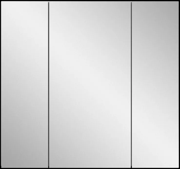 Bad-Spiegelschrank VIRA Weiß Hochglanz 3-türig ca. 82 × 77 × 18 cm