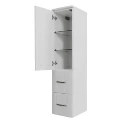 Bad-Unterschrank 3006 Weiß Hochglanz/Schneeweiß ca. 30/75/38cm