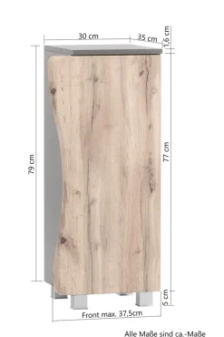 Bad-Unterschrank ANTWERPEN braun 30cm
