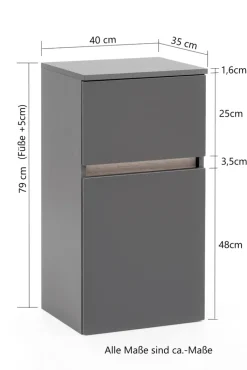 Bad-Unterschrank BRÜGGE braun