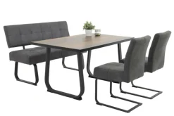 QUARTIER Bank LUISE mit Rückenlehne anthrazit