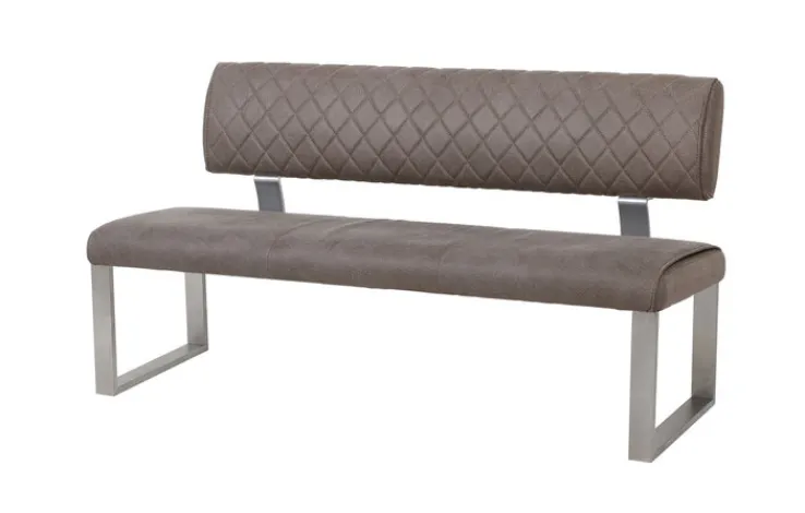 Bank MOKA II-KG CREAM edelstahl /hellbraun