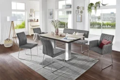 Bank MOKA I-KG ZINC edelstahl /hellgrau