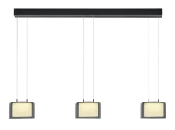 BANKAMP LED Balkenpendel GRAND SMOKE 3-flammig anthrazit eloxiert