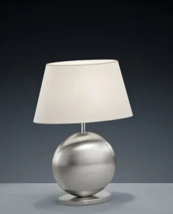 BANKAMP Retrofit Tischlampe ASOLO 41 cm nickelfarbig