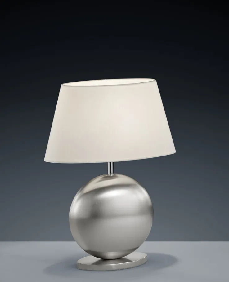 BANKAMP Retrofit Tischlampe ASOLO 41 cm nickelfarbig