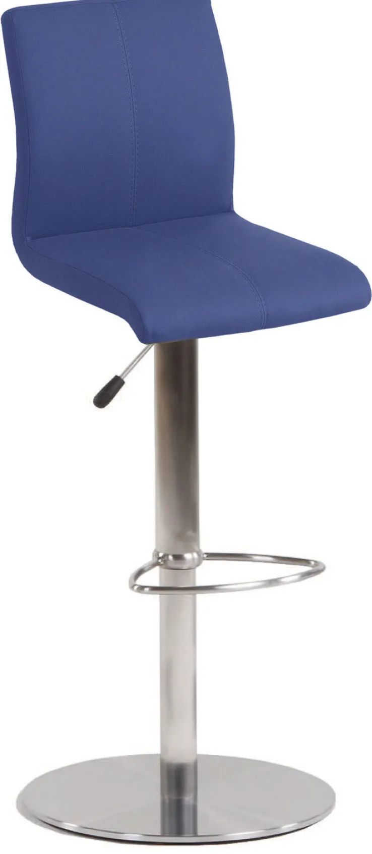 Barhocker AMATI ST-M53-X Edelstahl /Lederlook blau