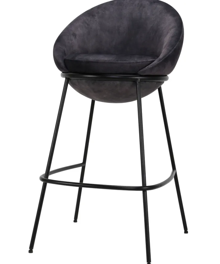 QUARTIER Barstuhl ROUND 52 x 100 cm anthrazit/schwarz