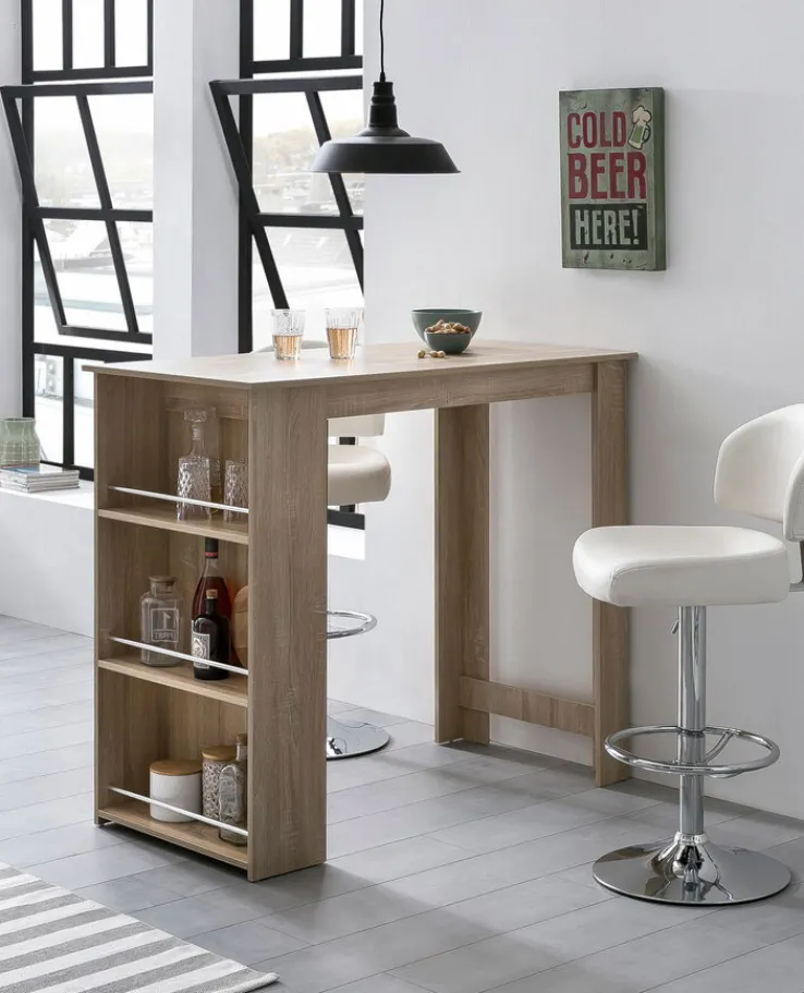 Bartisch 60 x 120 cm braun