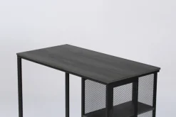 QUARTIER Bartisch CLARENCE dunkelgrau/Eicheoptik