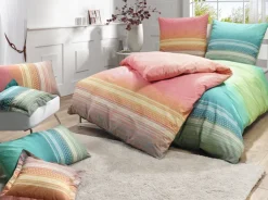 bassetti Satin-Bettwäsche BWSAT NABUCCO V.V1 135 x 200 cm grün