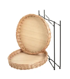 Beistelltisch ø 42 cm natur/schwarz